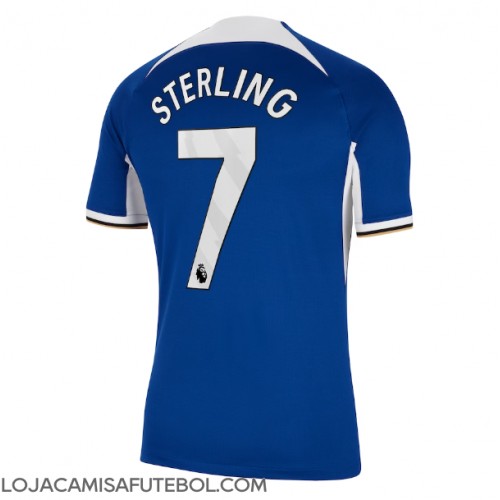 Camisa de Futebol Chelsea Raheem Sterling #7 Equipamento Principal 2023-24 Manga Curta